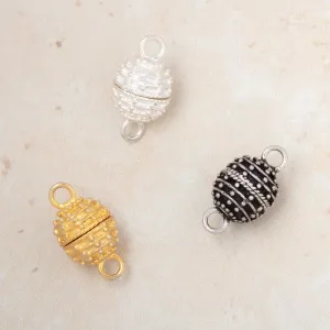 10mm Miligrain Beehive Design Magnetic Clasp 1 piece