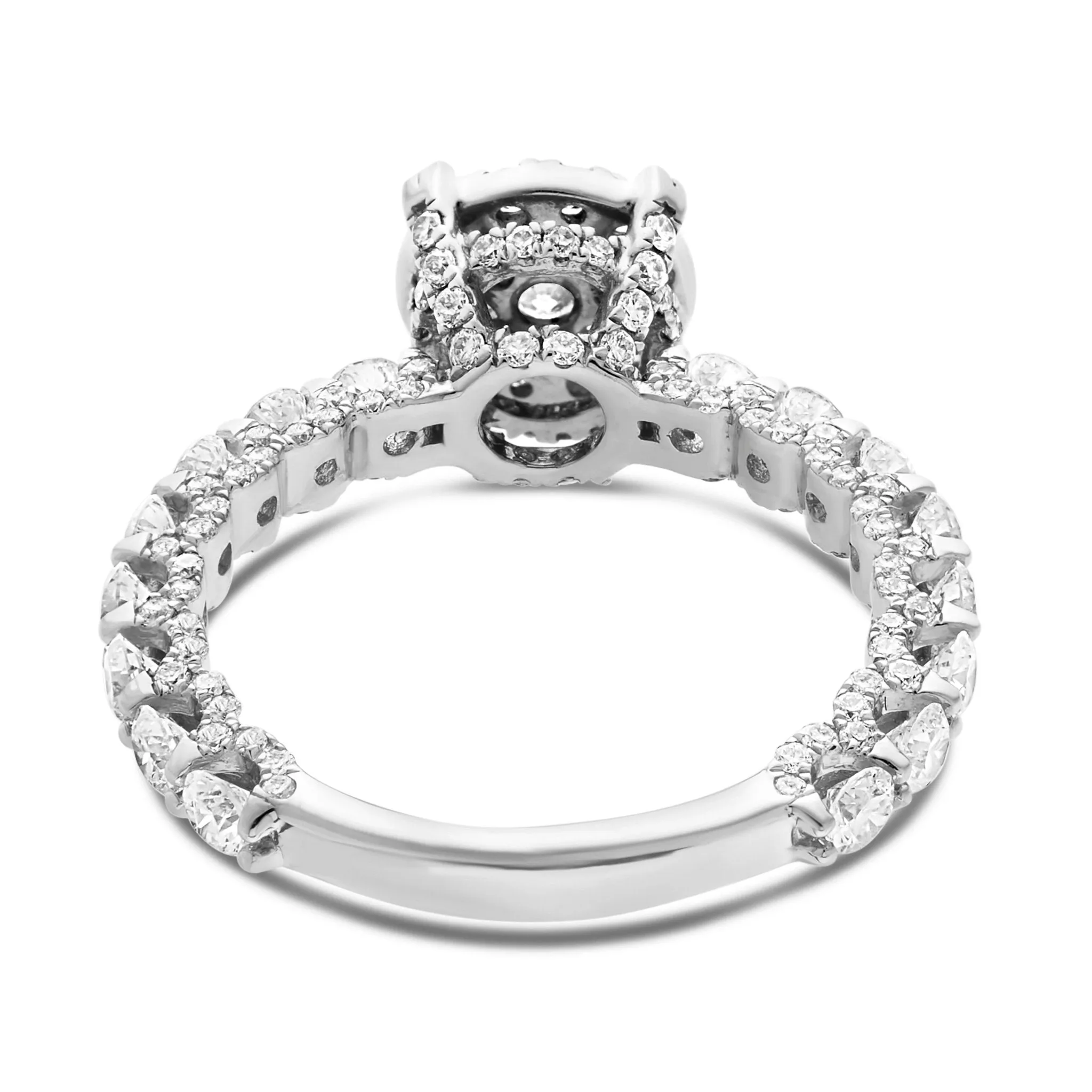 14K Gold 2.0ct Diamond Cluster Engagement Ring