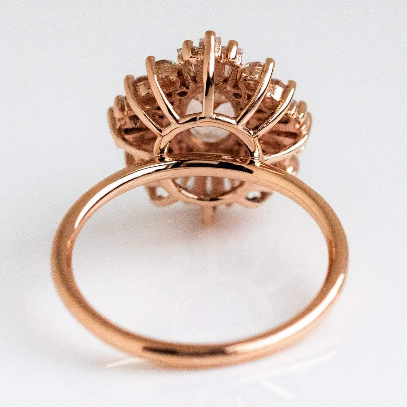 14K Rose Gold Victoria Vintage Cluster Ring