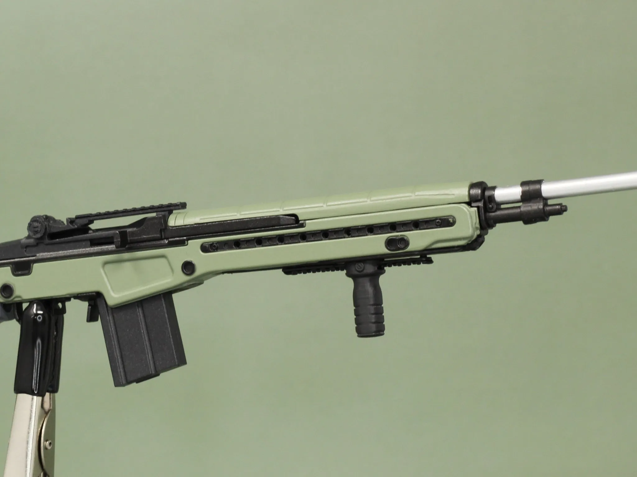 1/6 - Custom - Modular M14 EBR Rifle Set w/Custom Magnetic Attachments (GREEN)