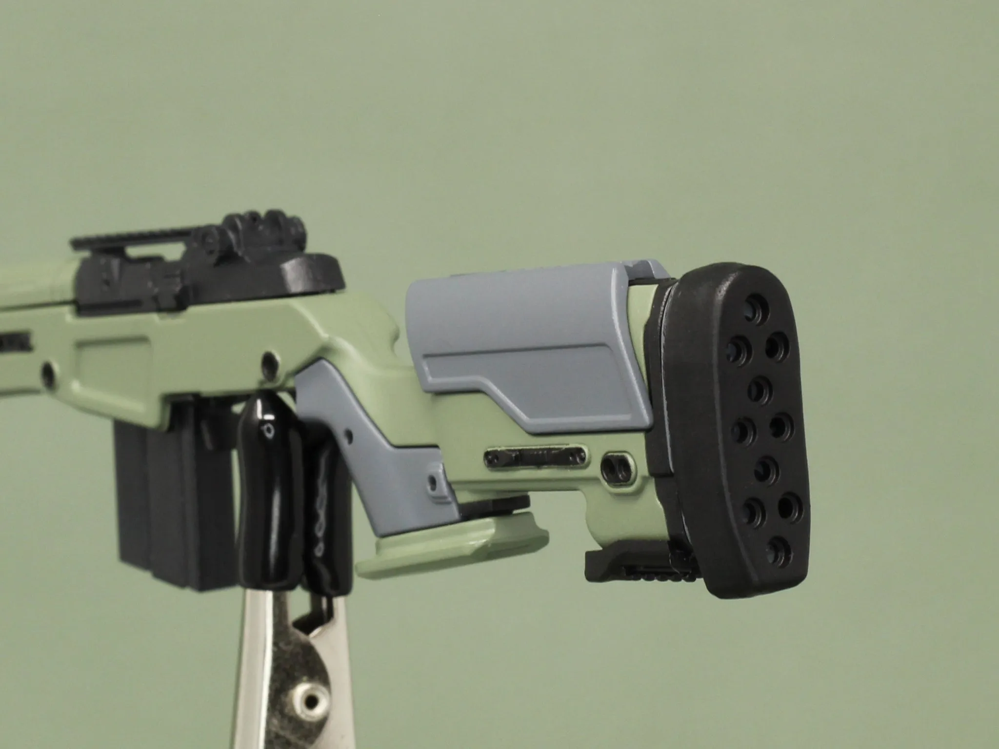 1/6 - Custom - Modular M14 EBR Rifle Set w/Custom Magnetic Attachments (GREEN)