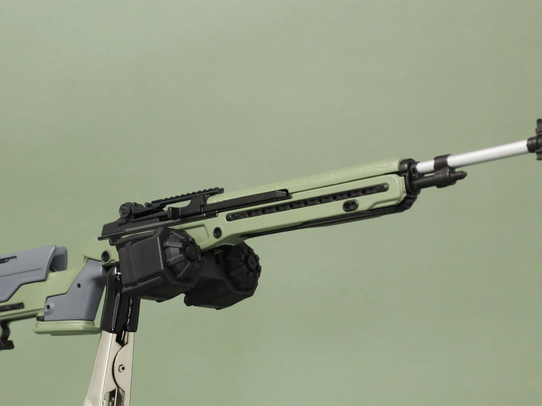 1/6 - Custom - Modular M14 EBR Rifle Set w/Custom Magnetic Attachments (GREEN)