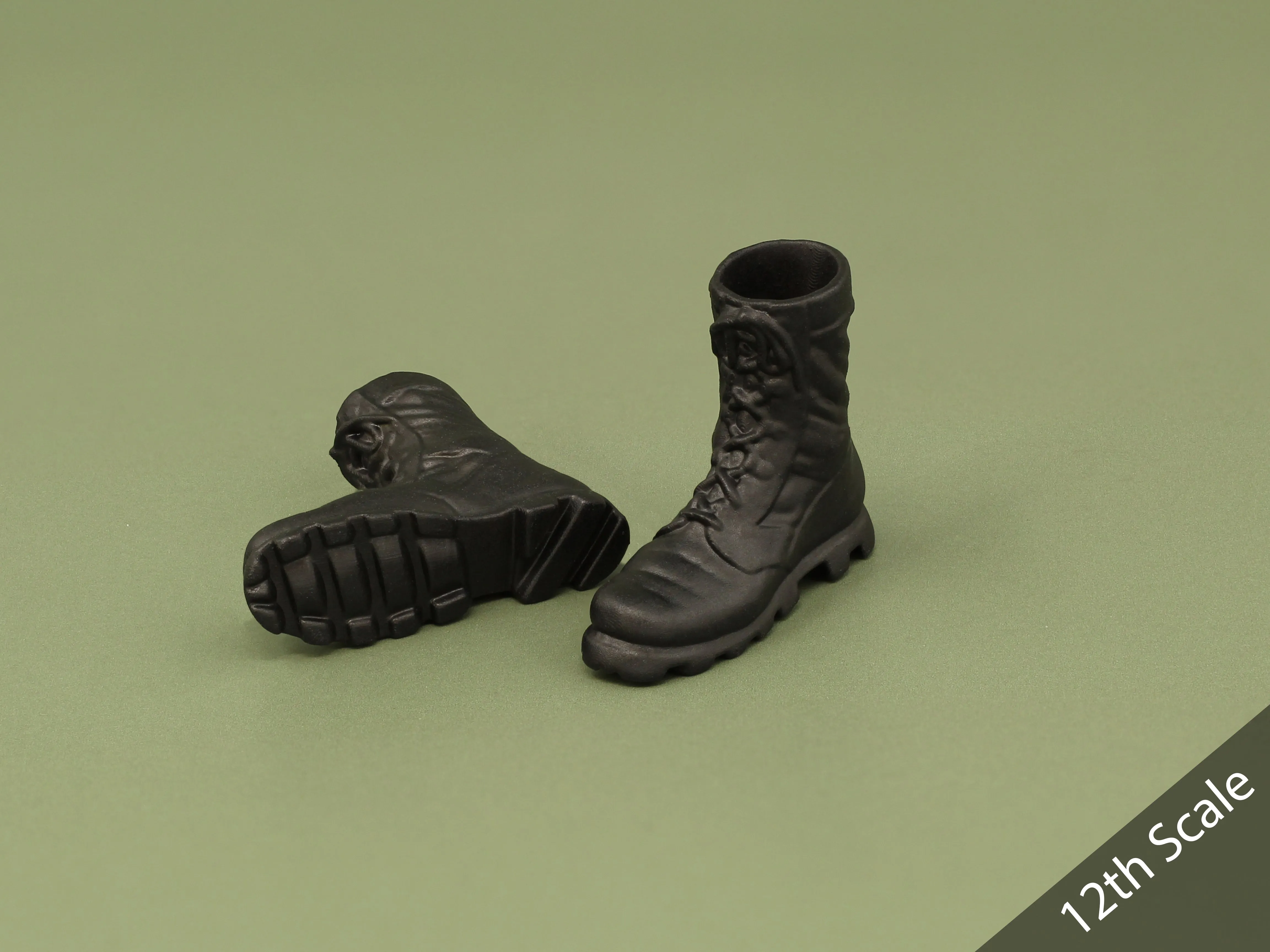 1/6 or 1/12 - Custom 3D - Combat Boots (Peg Type)