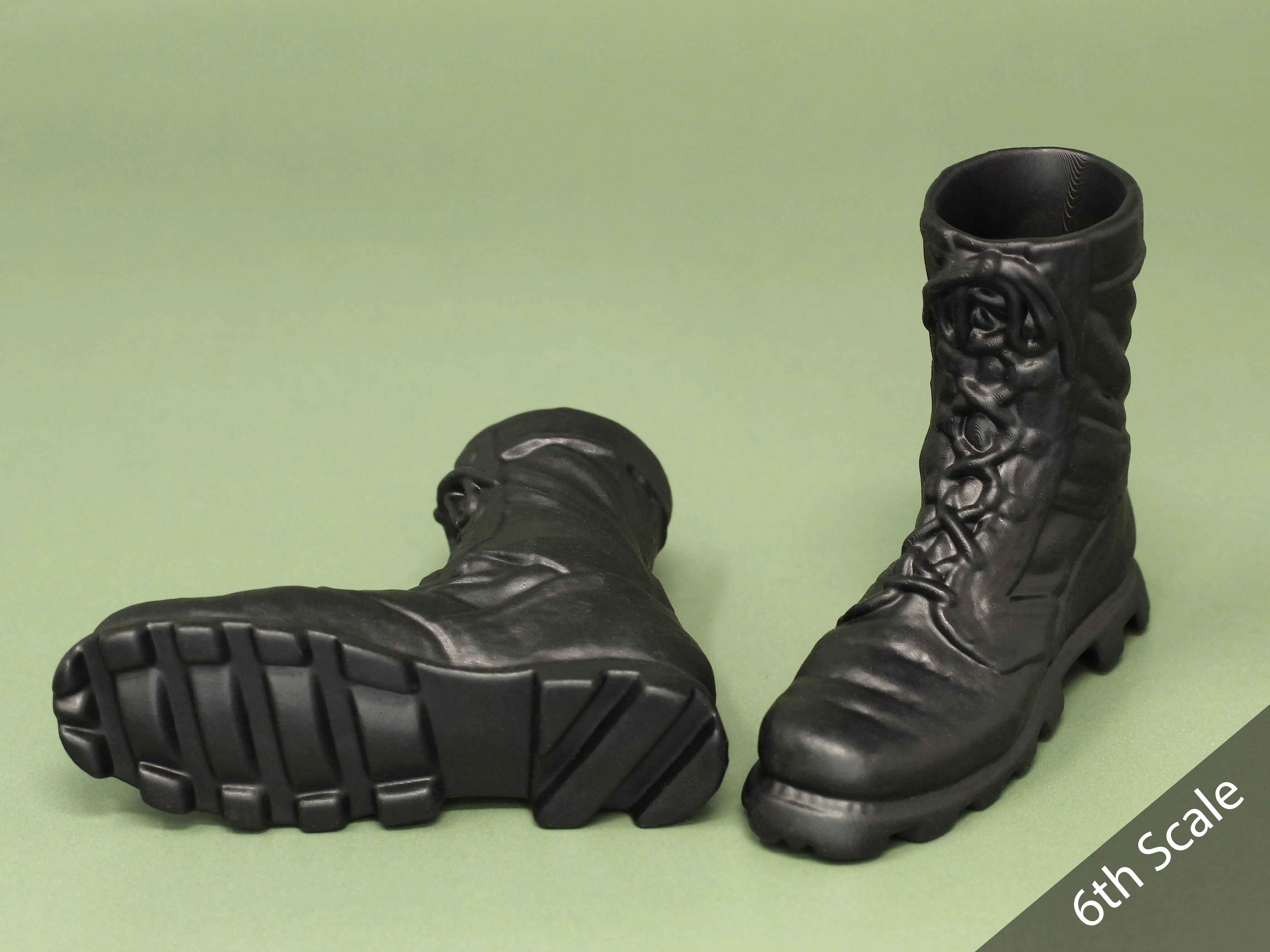 1/6 or 1/12 - Custom 3D - Combat Boots (Peg Type)