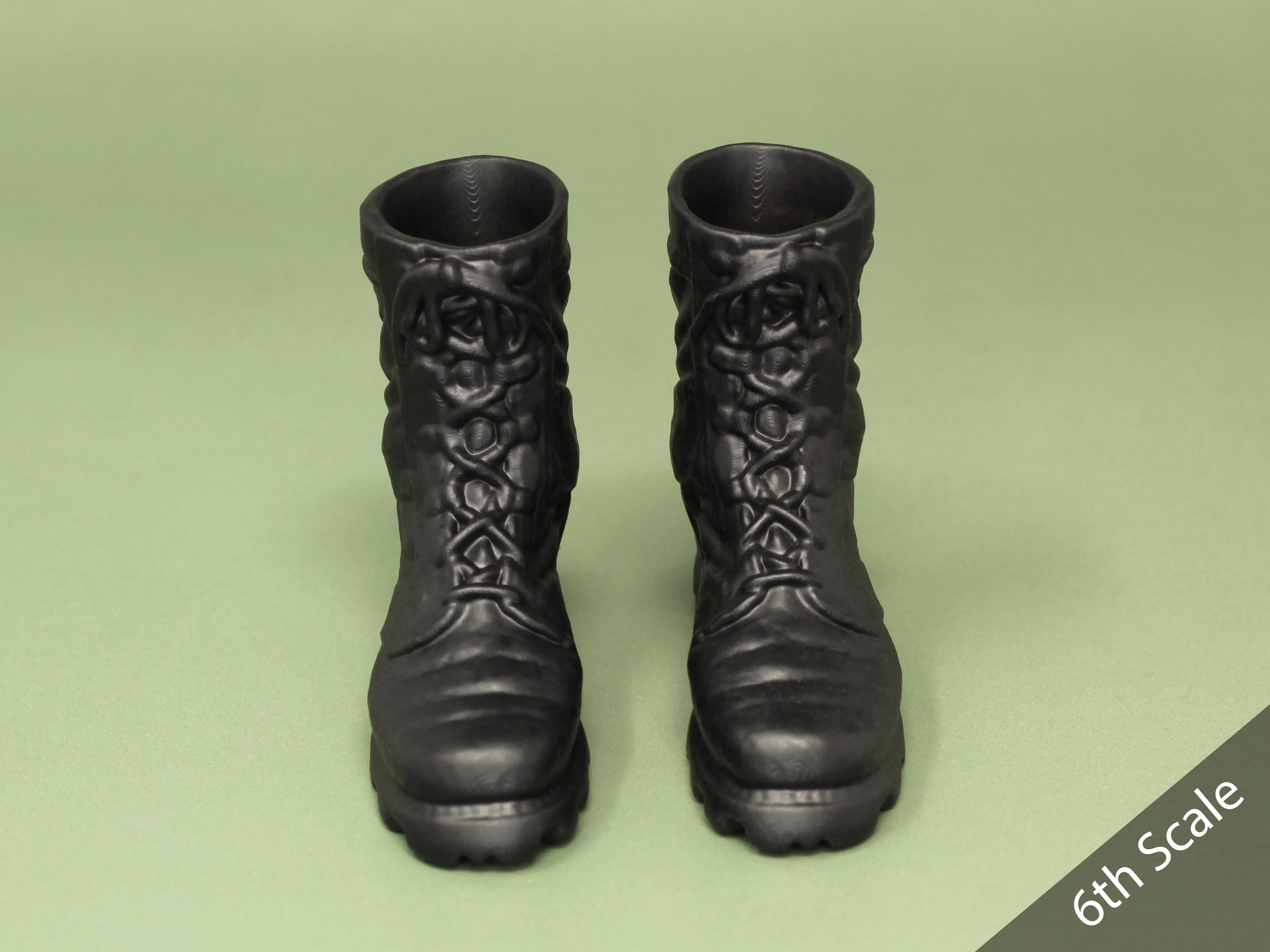 1/6 or 1/12 - Custom 3D - Combat Boots (Peg Type)