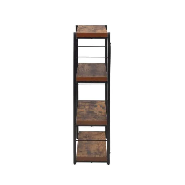 ACME Bob Bookshelf in Weathered Oak & Black 92399