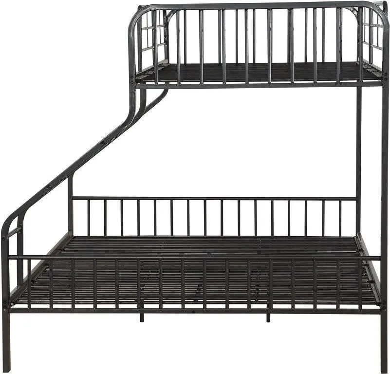 ACME Caius Bunk Bed (Twin XL/Queen) in Gunmetal 37605