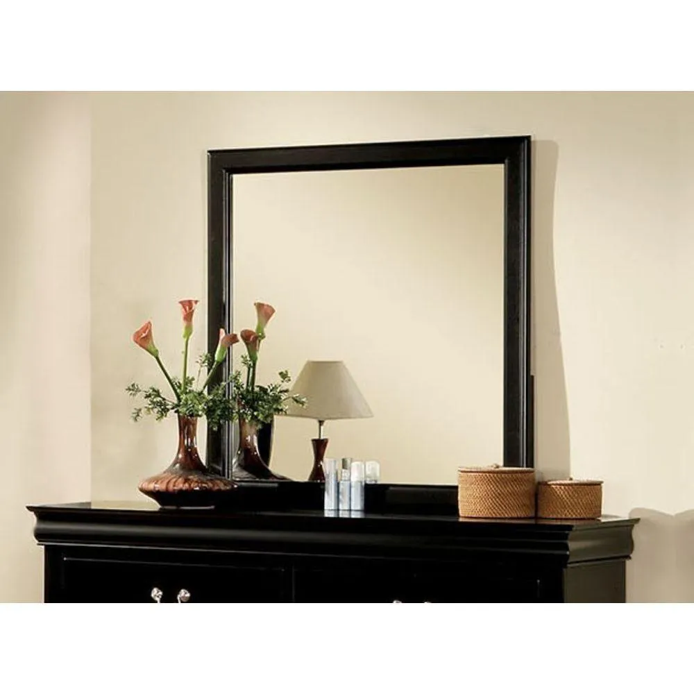 ACME Louis Philippe III Mirror in Black 19504