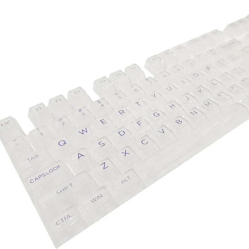 AKKO Clear Full Transparent Keycaps Set ASA 155 Keys Purple Character