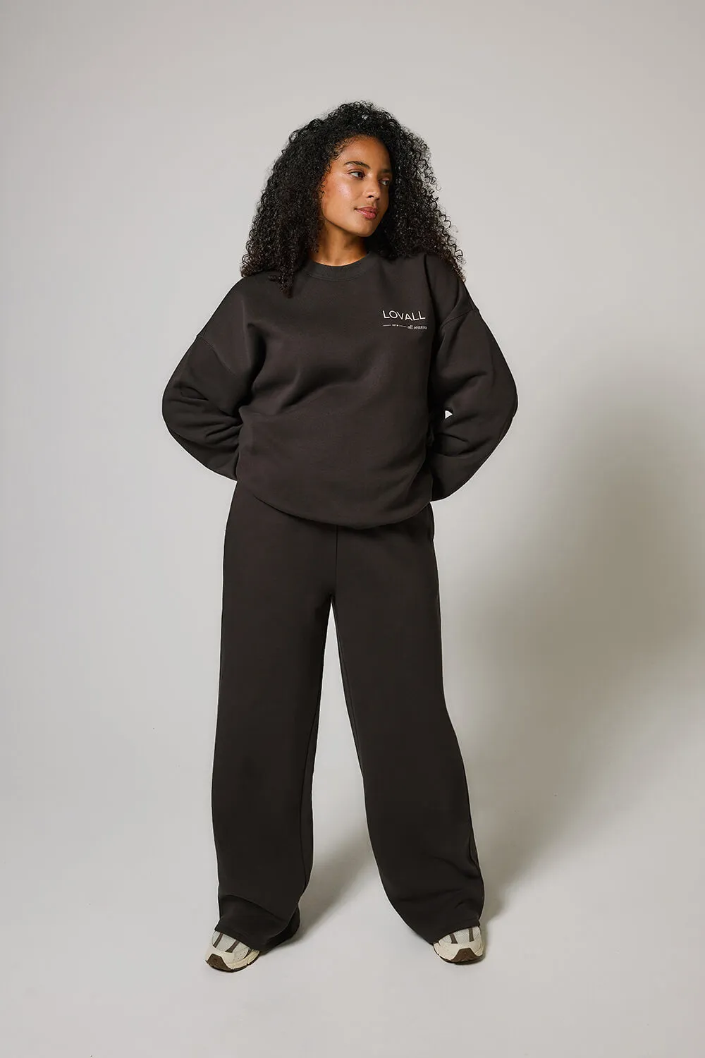 ALL SZN Organic Wide Leg Jogger - Black Coffee