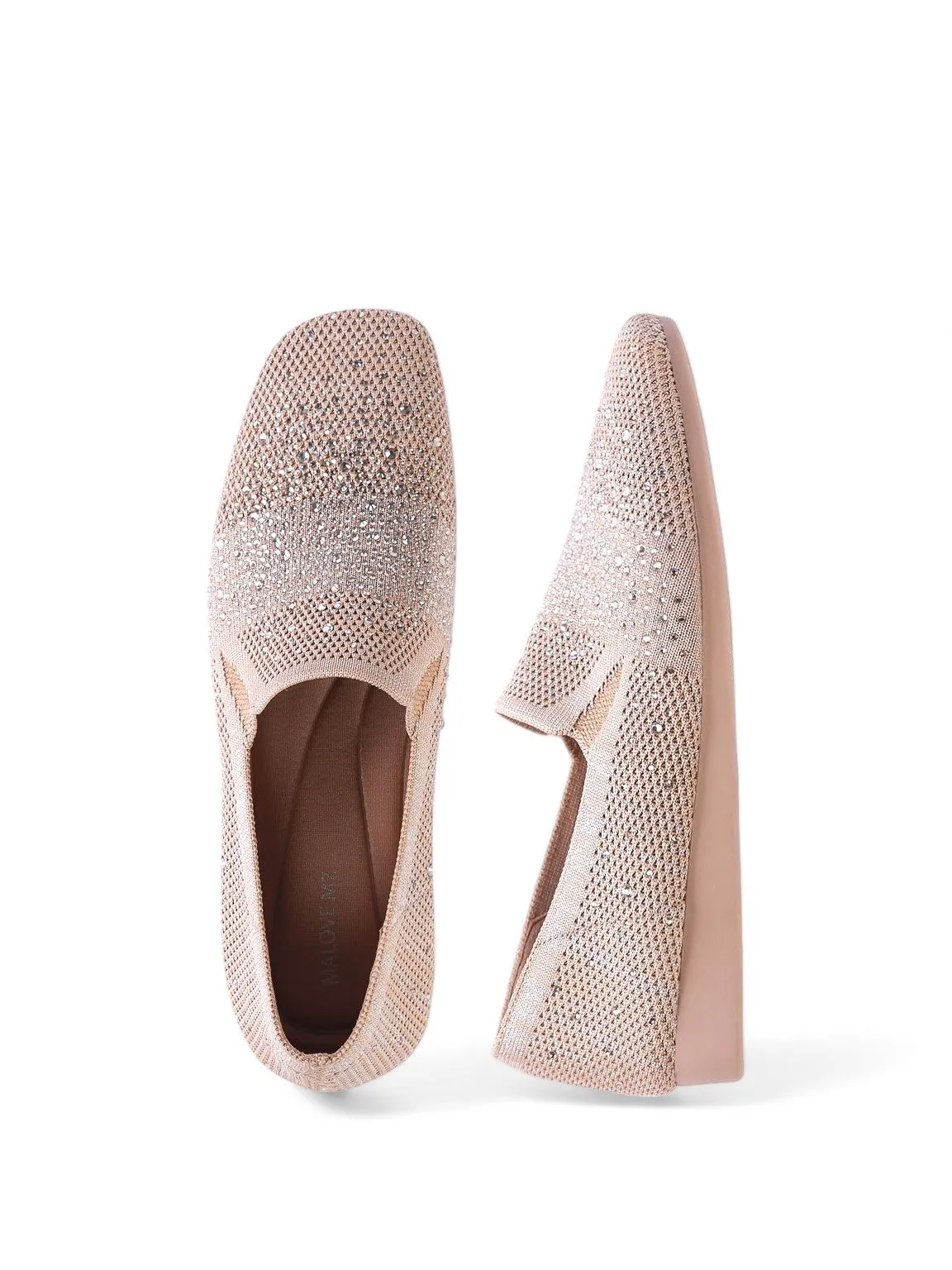 Basic Instinct Crystals Slip-on Flats