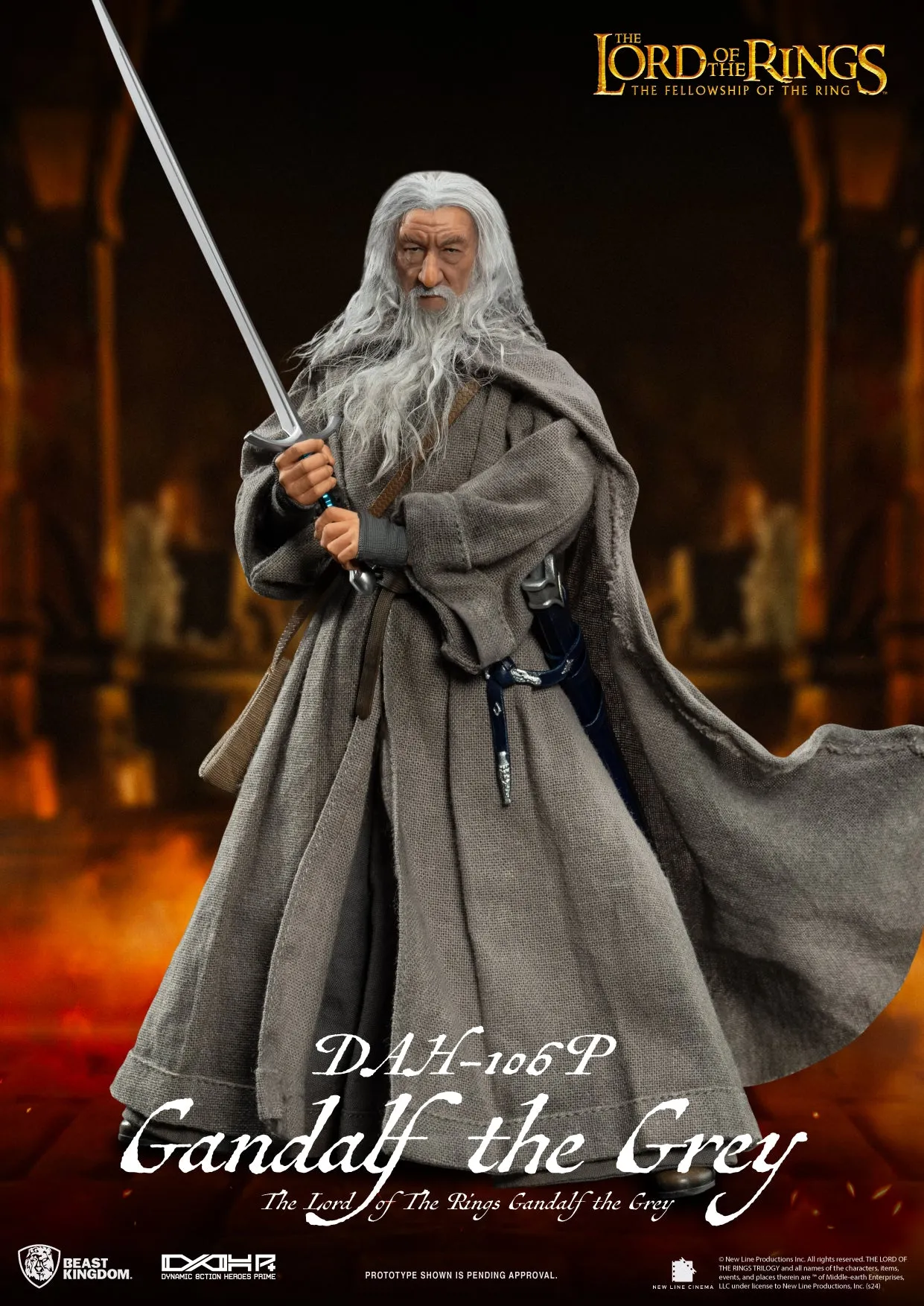 Beast Kingdom DAH-106P The Lord of The Rings Gandalf the Grey