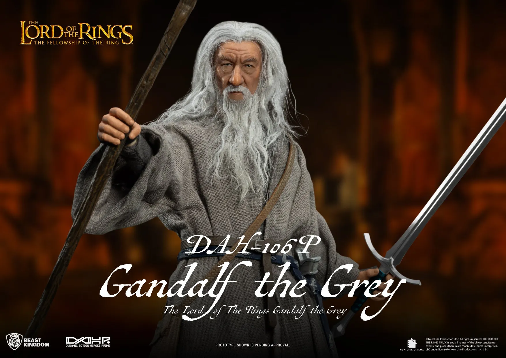 Beast Kingdom DAH-106P The Lord of The Rings Gandalf the Grey