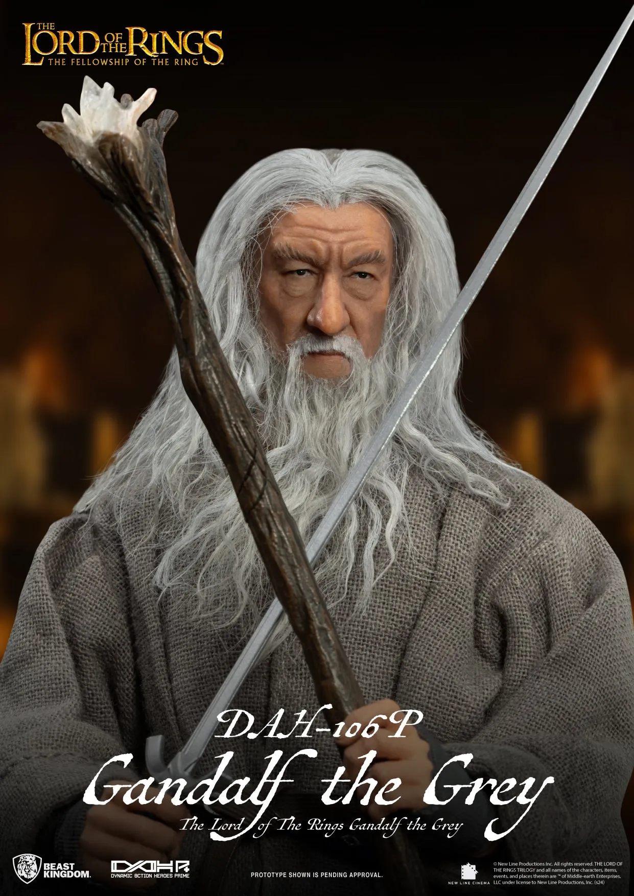 Beast Kingdom DAH-106P The Lord of The Rings Gandalf the Grey