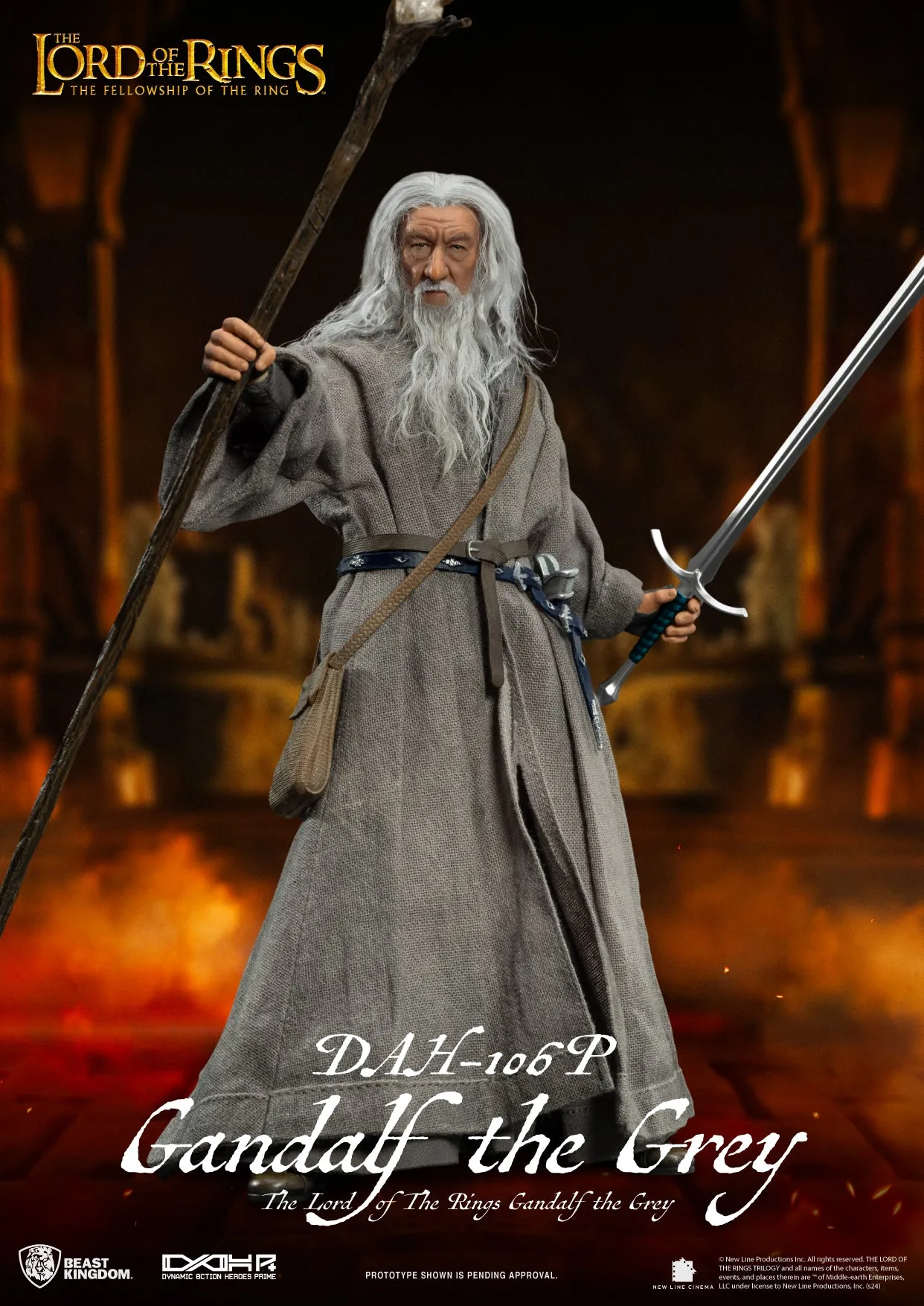 Beast Kingdom DAH-106P The Lord of The Rings Gandalf the Grey