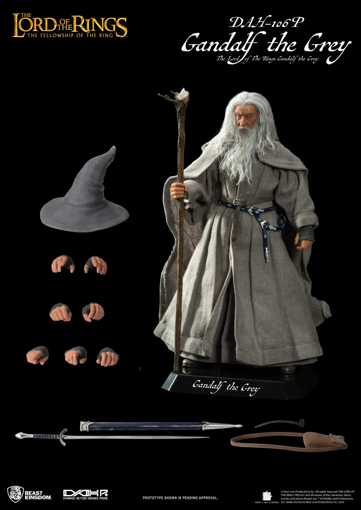 Beast Kingdom DAH-106P The Lord of The Rings Gandalf the Grey