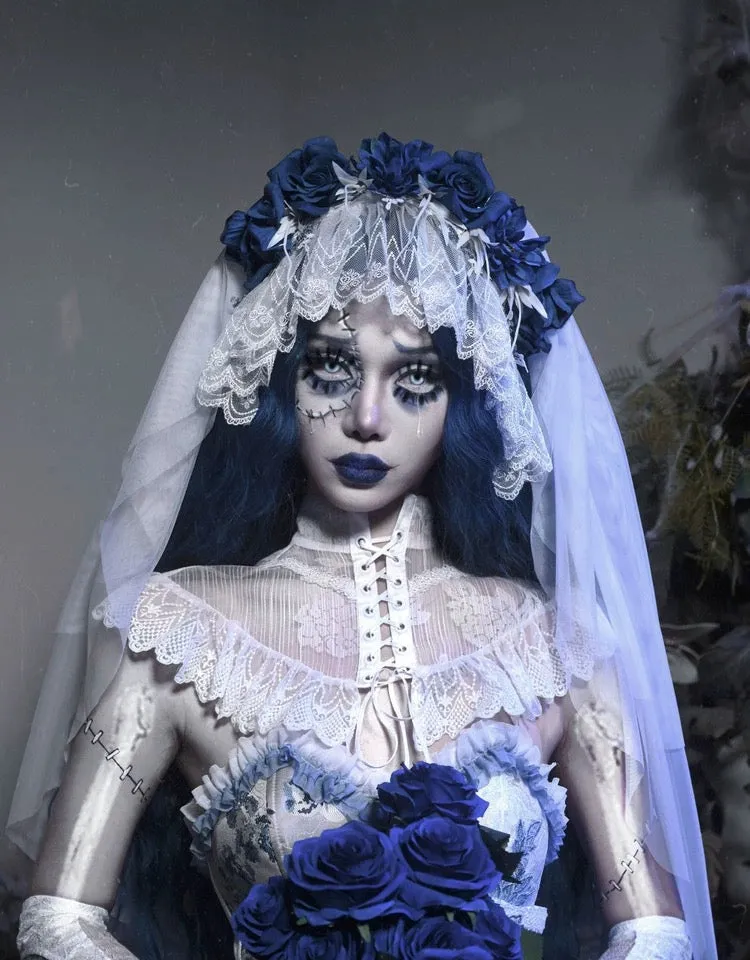 [Blood Supply] Corpse Bride Cape With Spine Outer Skirt