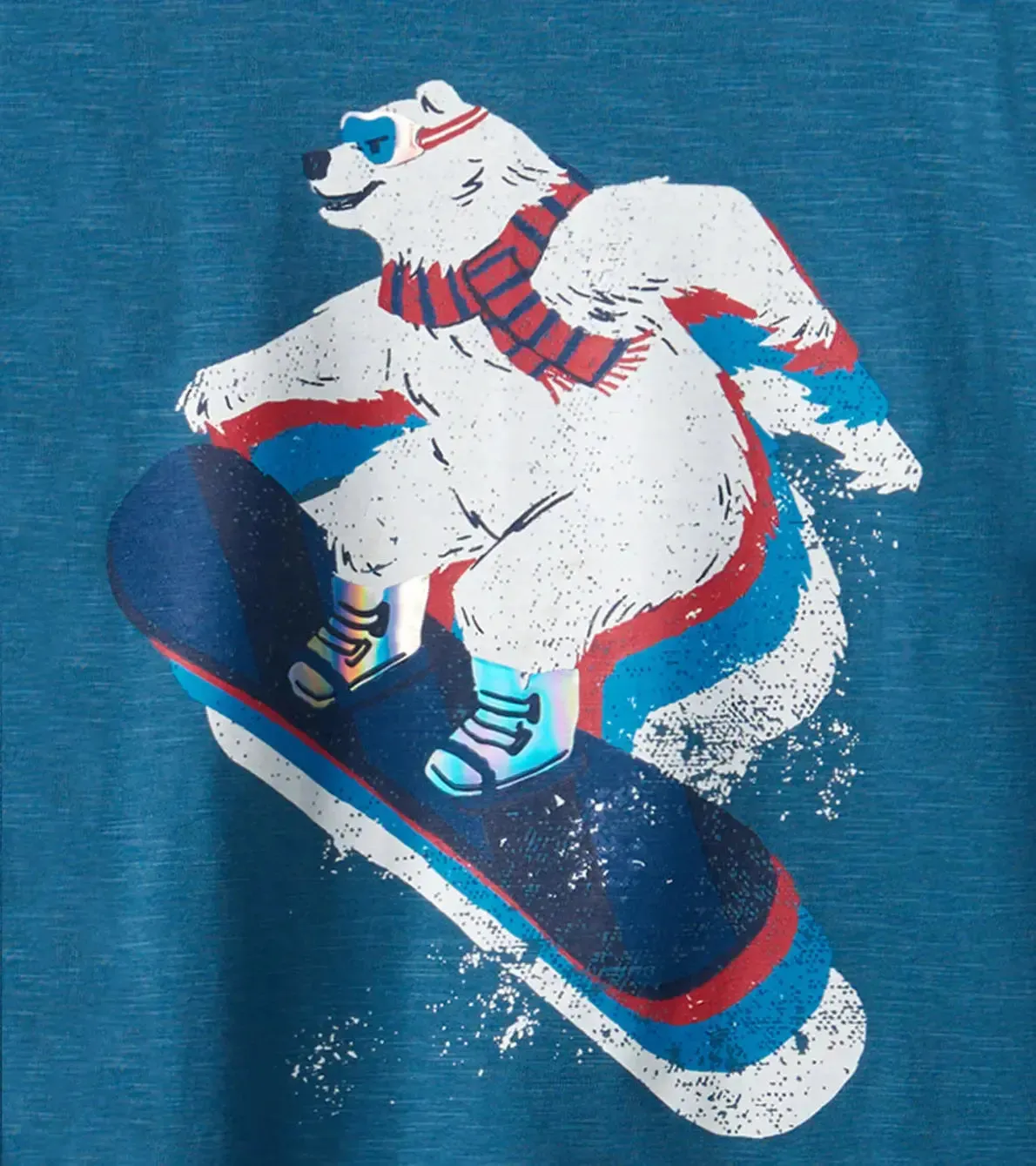 Boys Snowboarding Polar Bear Long Sleeve T-Shirt | Hatley