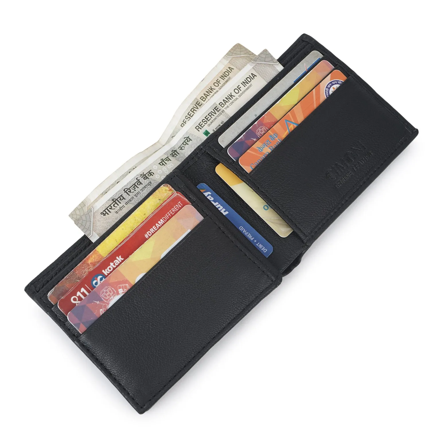 CIMONI Genuine Leather Wallet for Men I Ultra Strong Stitching I 8 Credit Card Slots