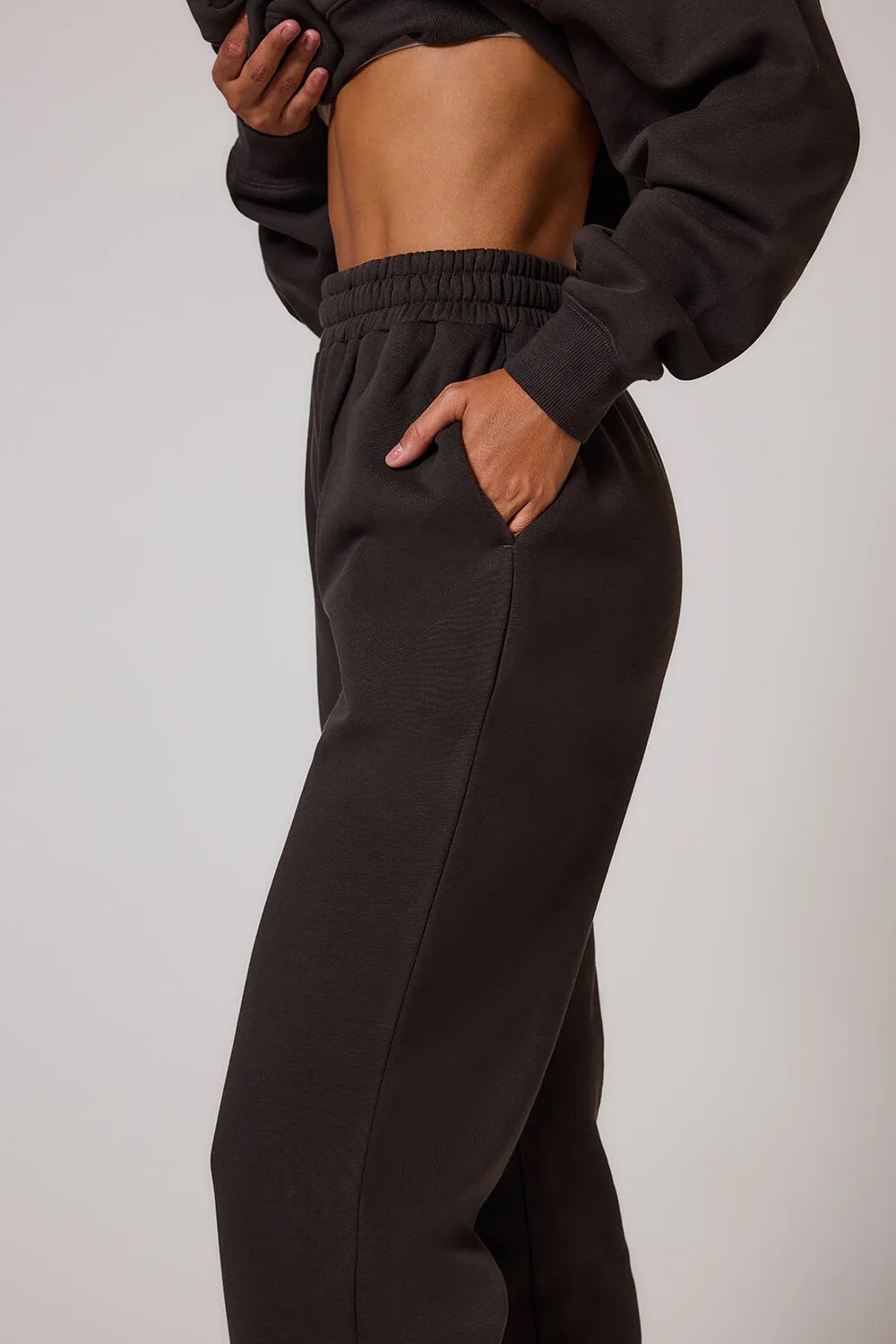 Curve ALL SZN Organic Cuffed Jogger - Black Coffee