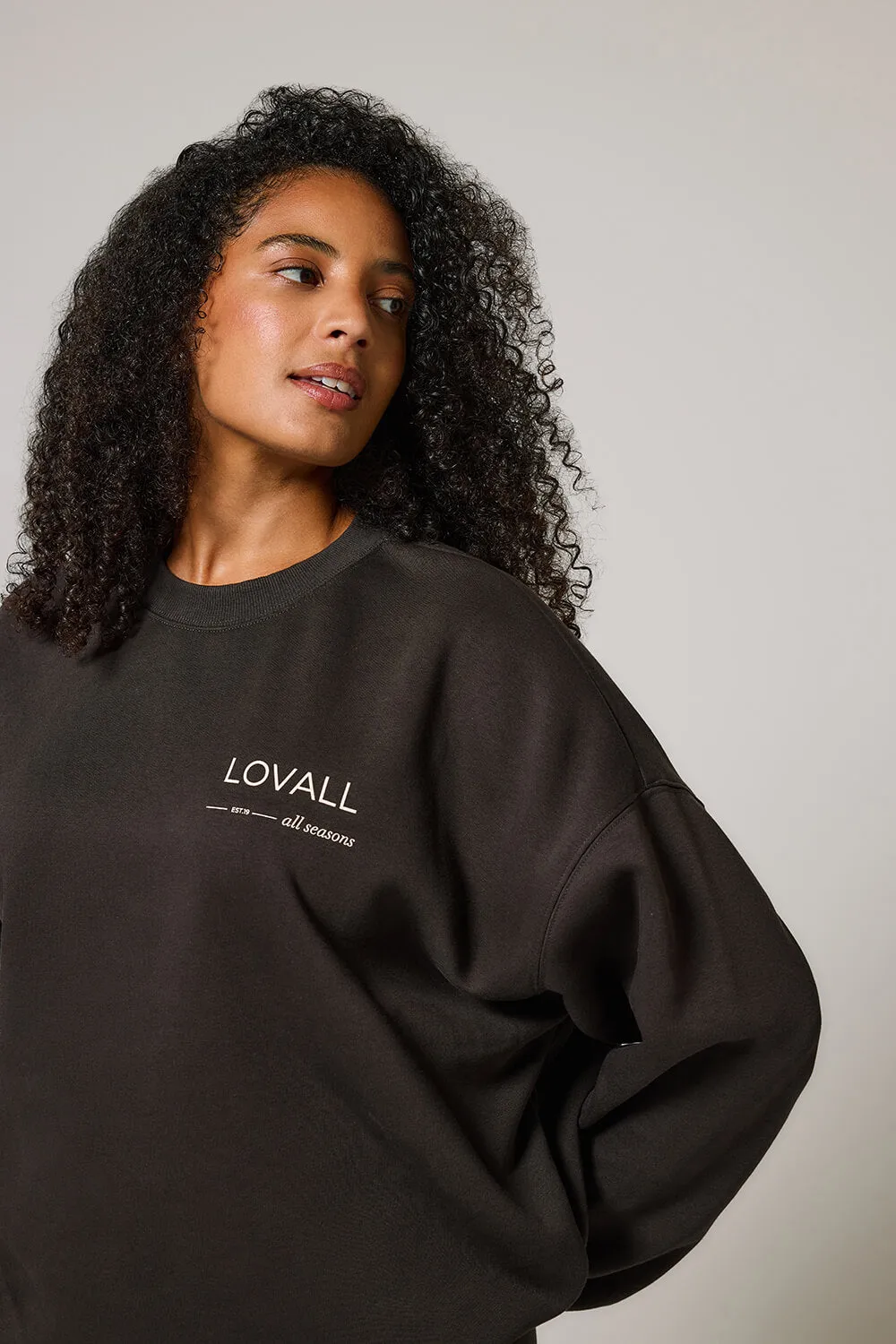 Curve ALL SZN Organic Oversized Sweatshirt Style 3 - Black Coffee