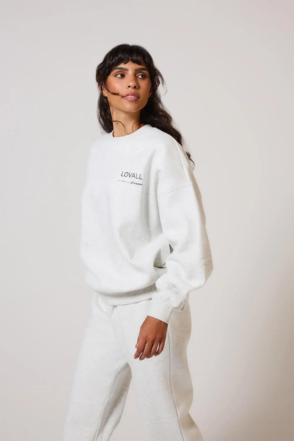 Curve ALL SZN Organic Oversized Sweatshirt Style 3 - Light Grey Marl