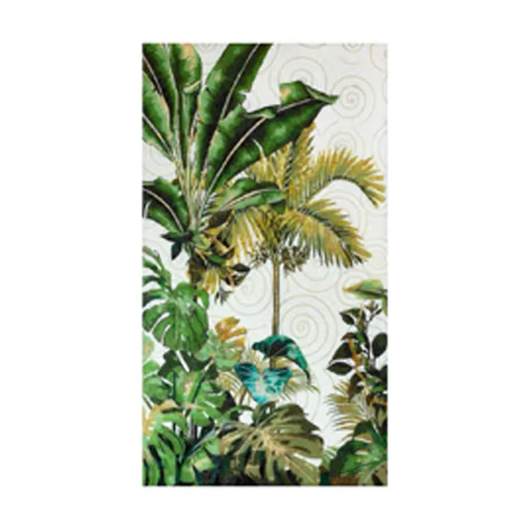 Custom Luxury Glass Mosaic Mural Tropical Leaves Rainforest Scenery