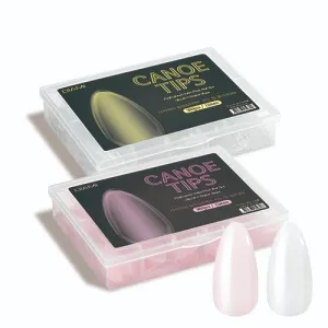 DIAMI Canoe Nail Tip Extensions [Peach and Clear]