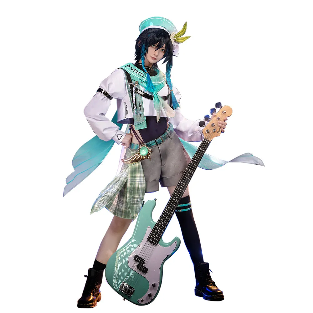 DokiDoki-SR Game Genshin Impact Cosplay Venti Costume Doujin Wind Band Cosplay Casual Streetwear