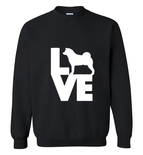 Gildan Crewneck Sweatshirt Love Akita