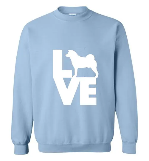 Gildan Crewneck Sweatshirt Love Akita