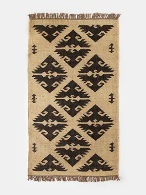 Kanta Diamond Wool & Jute Rug in Natural