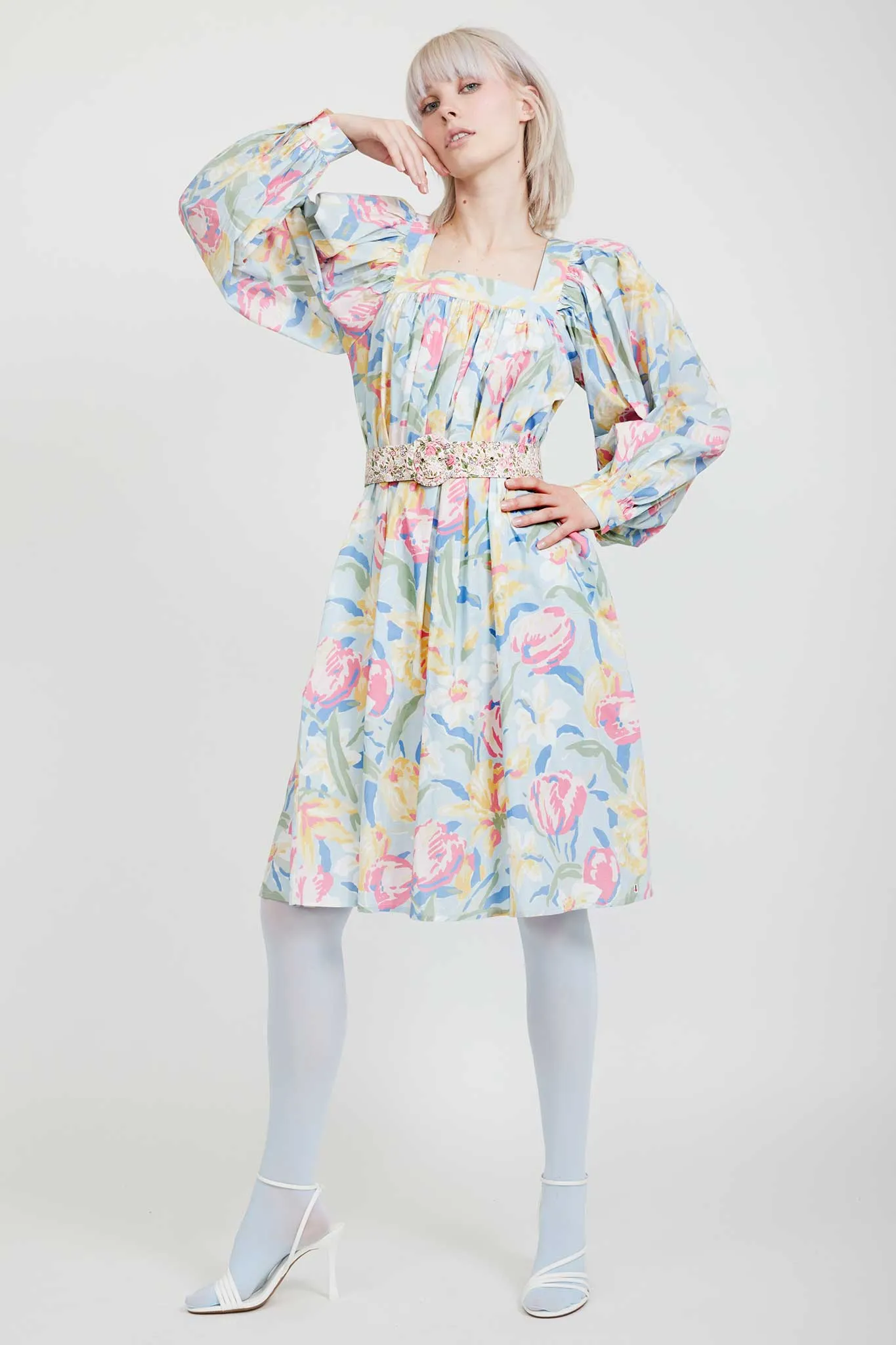 Laura Ashley x BATSHEVA Beaumaris Dress in Tulips