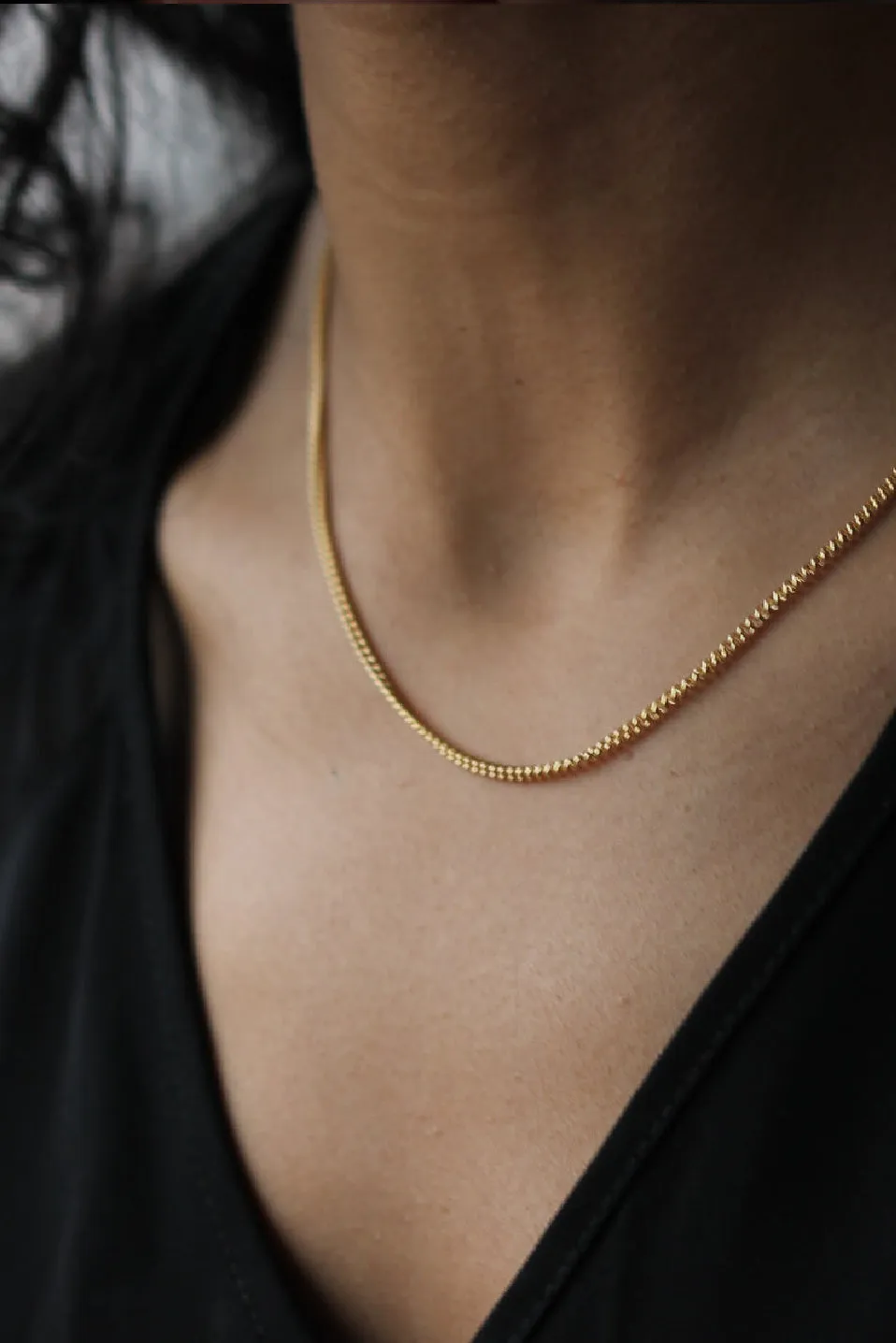 Leah Yard Heavy Minimalist Curb Chain 14K Gold Filled