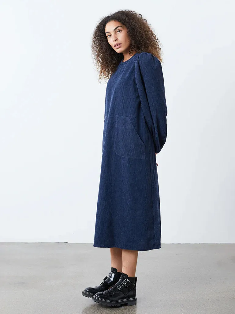 Lolly's Laundry Lucas Cord Dress in Dark Blue