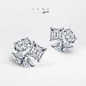 #LoveLVNA | LVNA Signatures Trio Cluster Solitaire Diamond Earrings 18kt