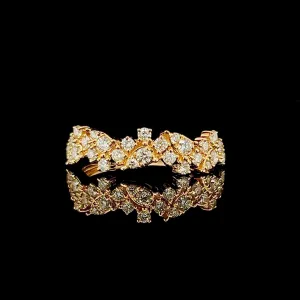 #LVNA2024 |  Golden Cluster Shape Diamond Ring 14kt