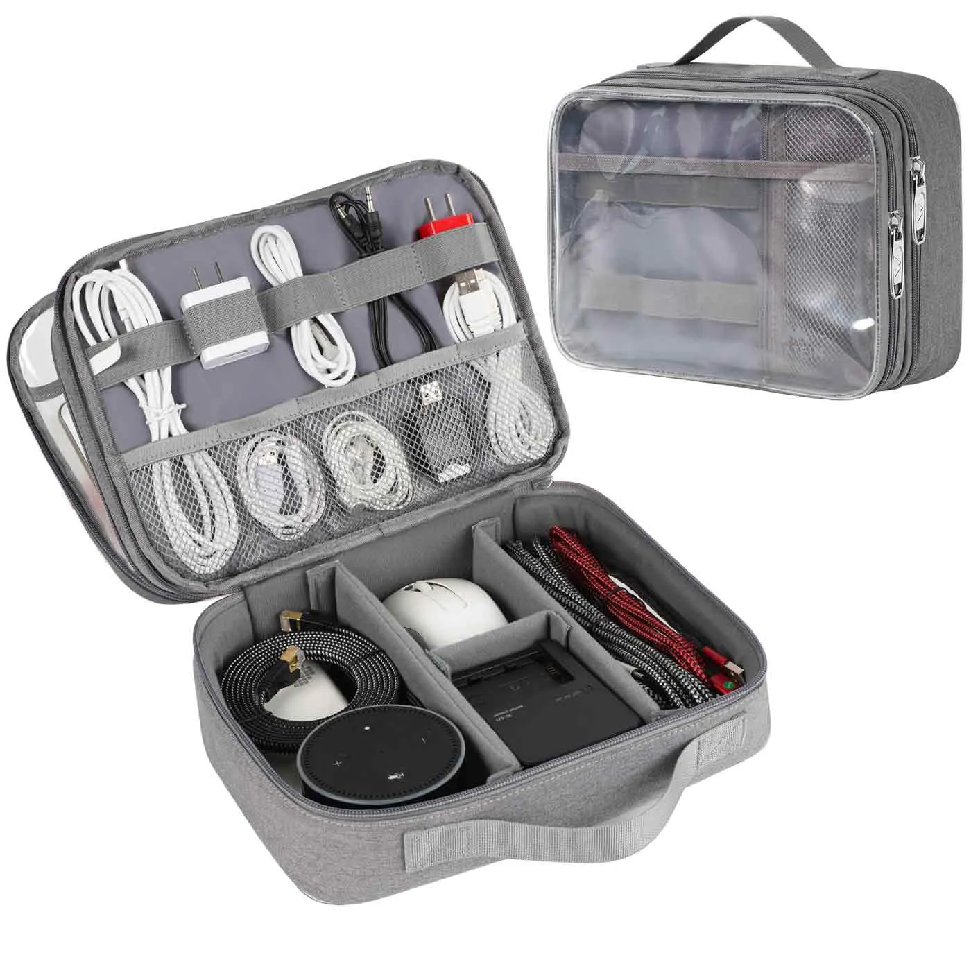 Matein Clear Electronics Travel Organizer