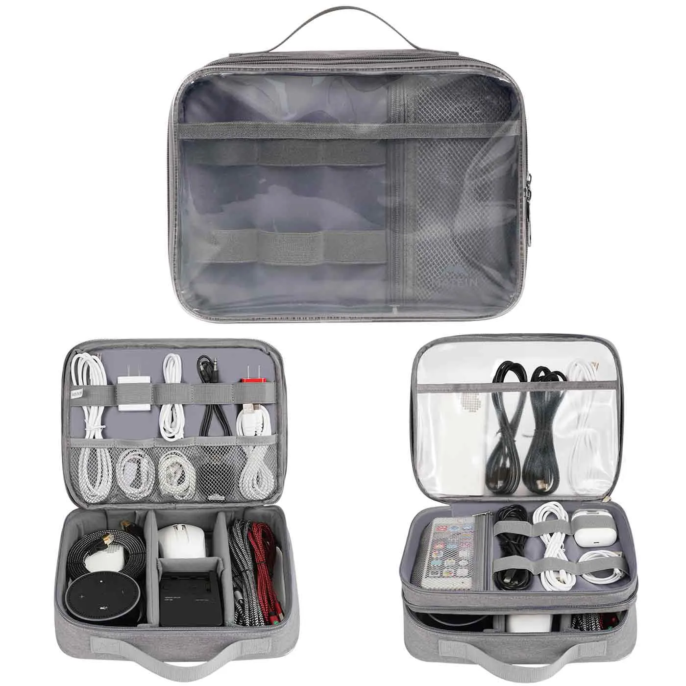 Matein Clear Electronics Travel Organizer