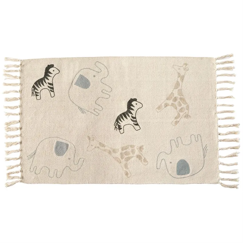 Mudpie Safari Cotton Throw Rug