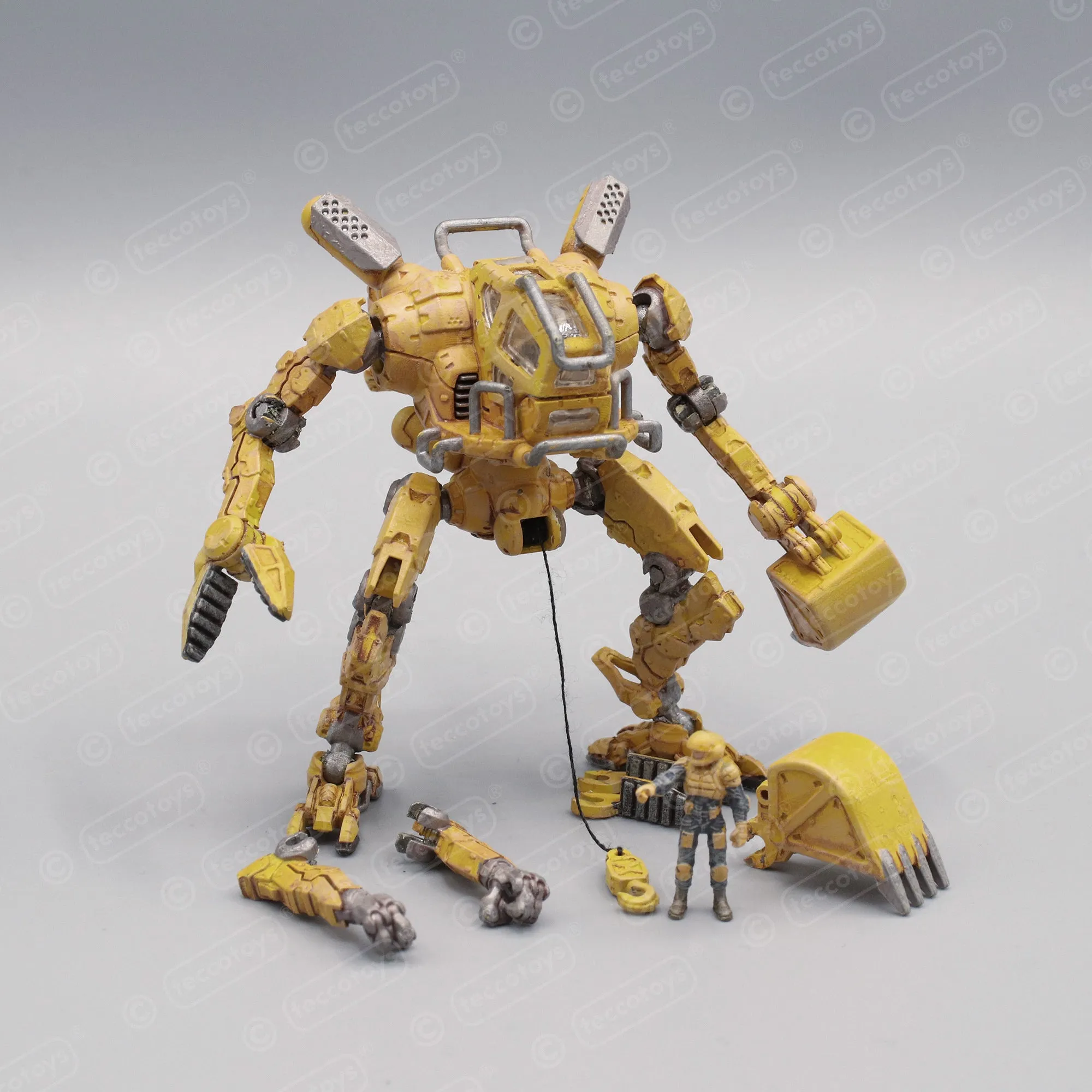 Pocket Mech™ "Construction" 3D printable action figure file (pre-supported)