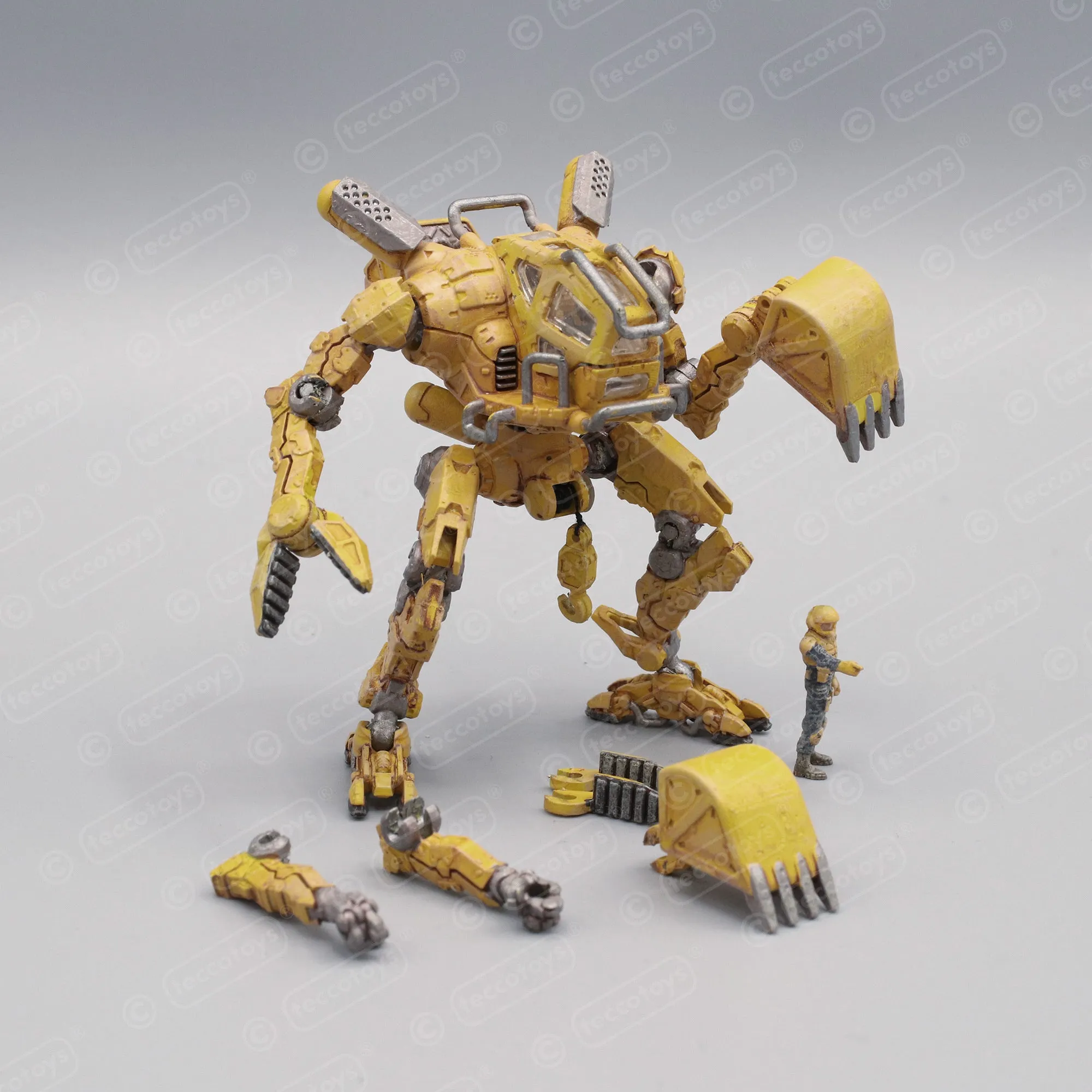 Pocket Mech™ "Construction" 3D printable action figure file (pre-supported)