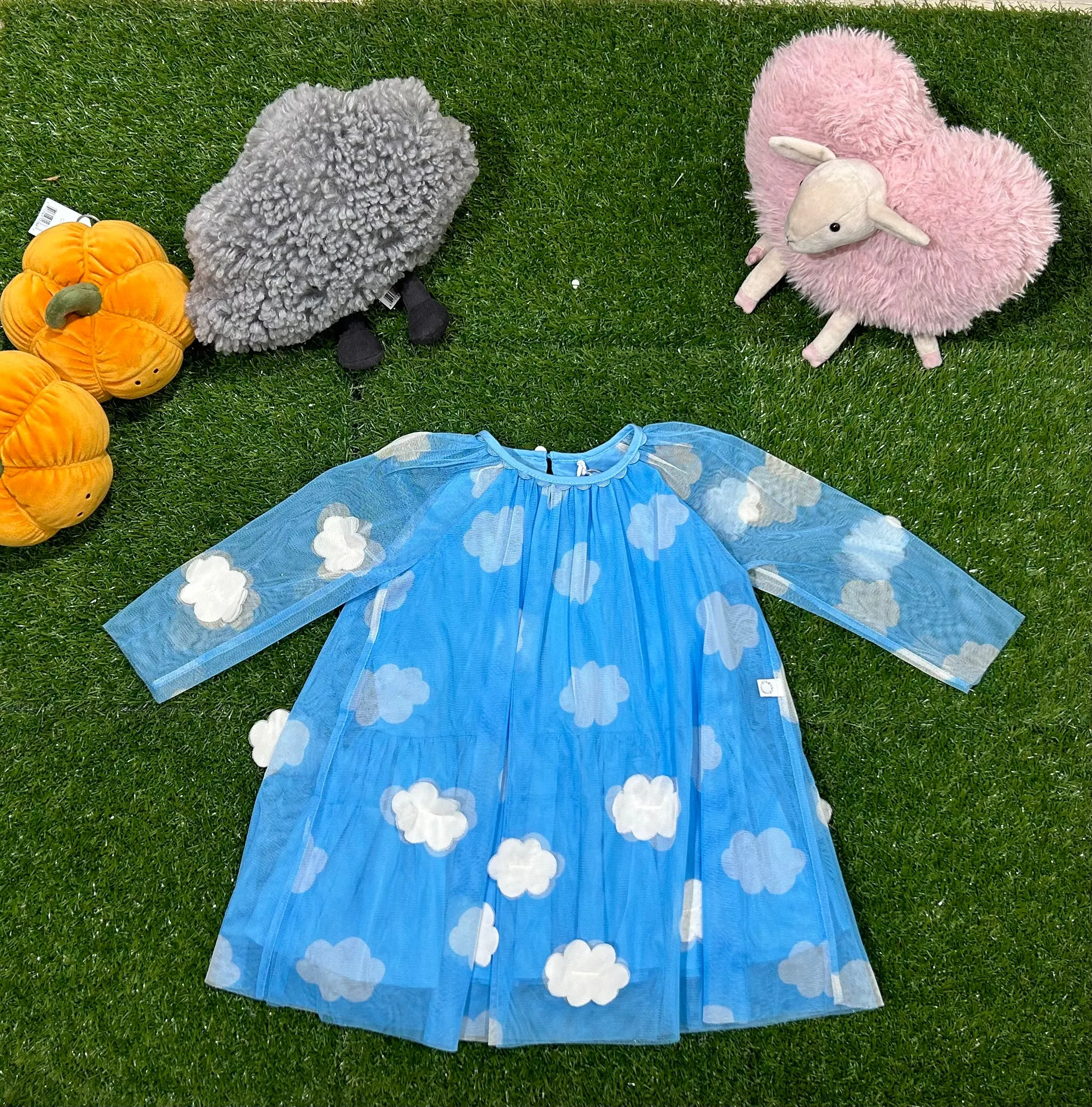 Stella McCartney Baby Girls Blue Tulle Cloud Dress