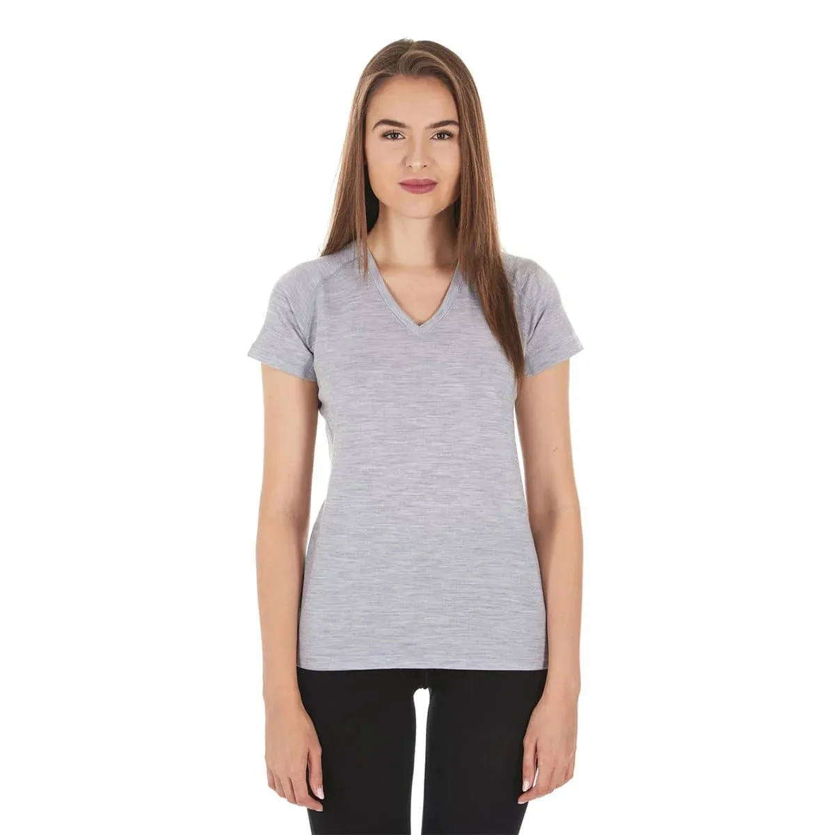 Woolverino Women's Micro Weight V-Neck T-Shirt