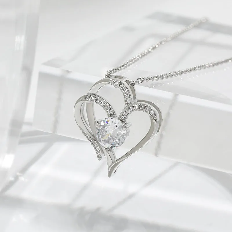 Zircon Rhinestone Love Necklace Valentine's Day